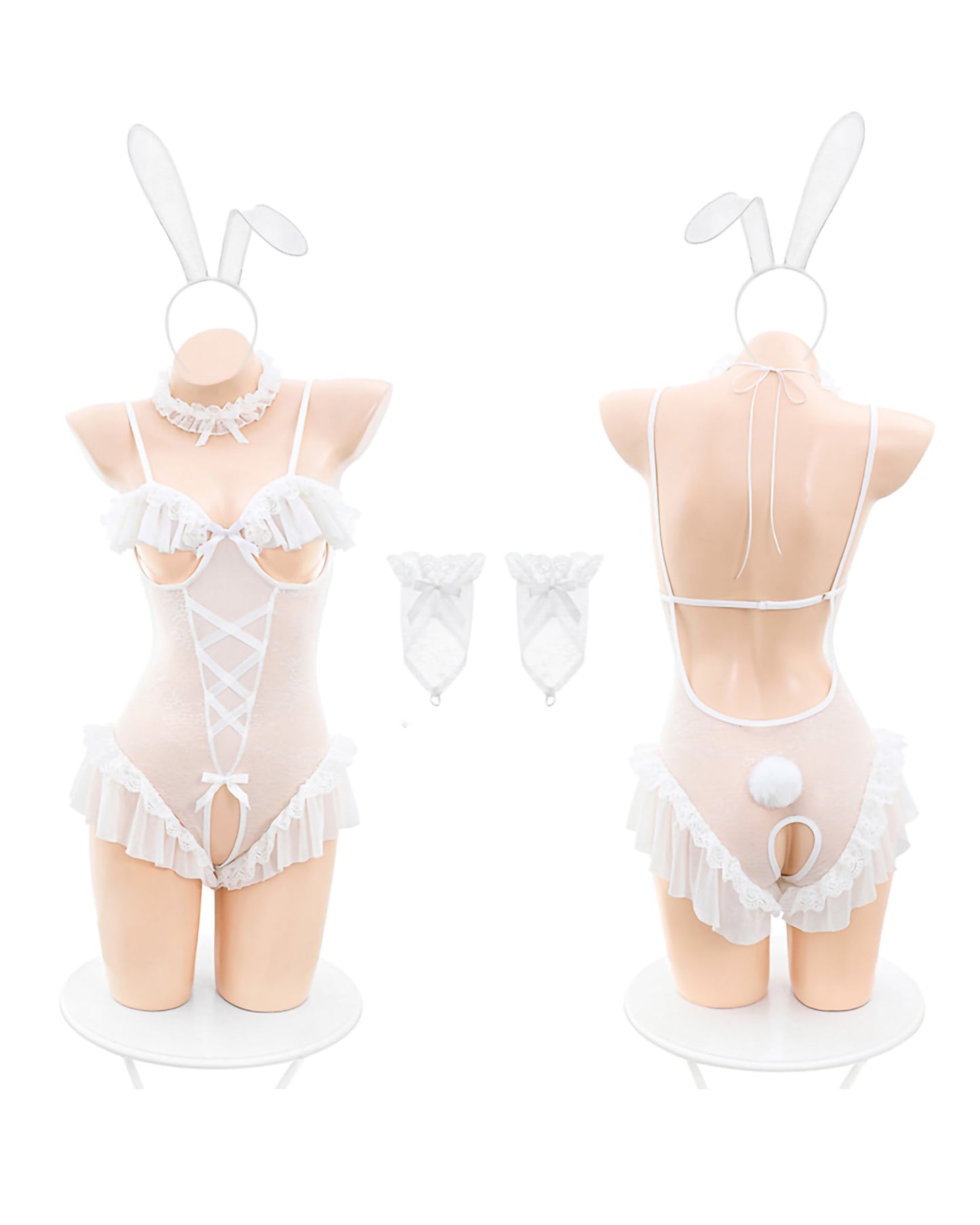 花邊露胸開襠俏皮免女郎套裝 BestCouple HongKong