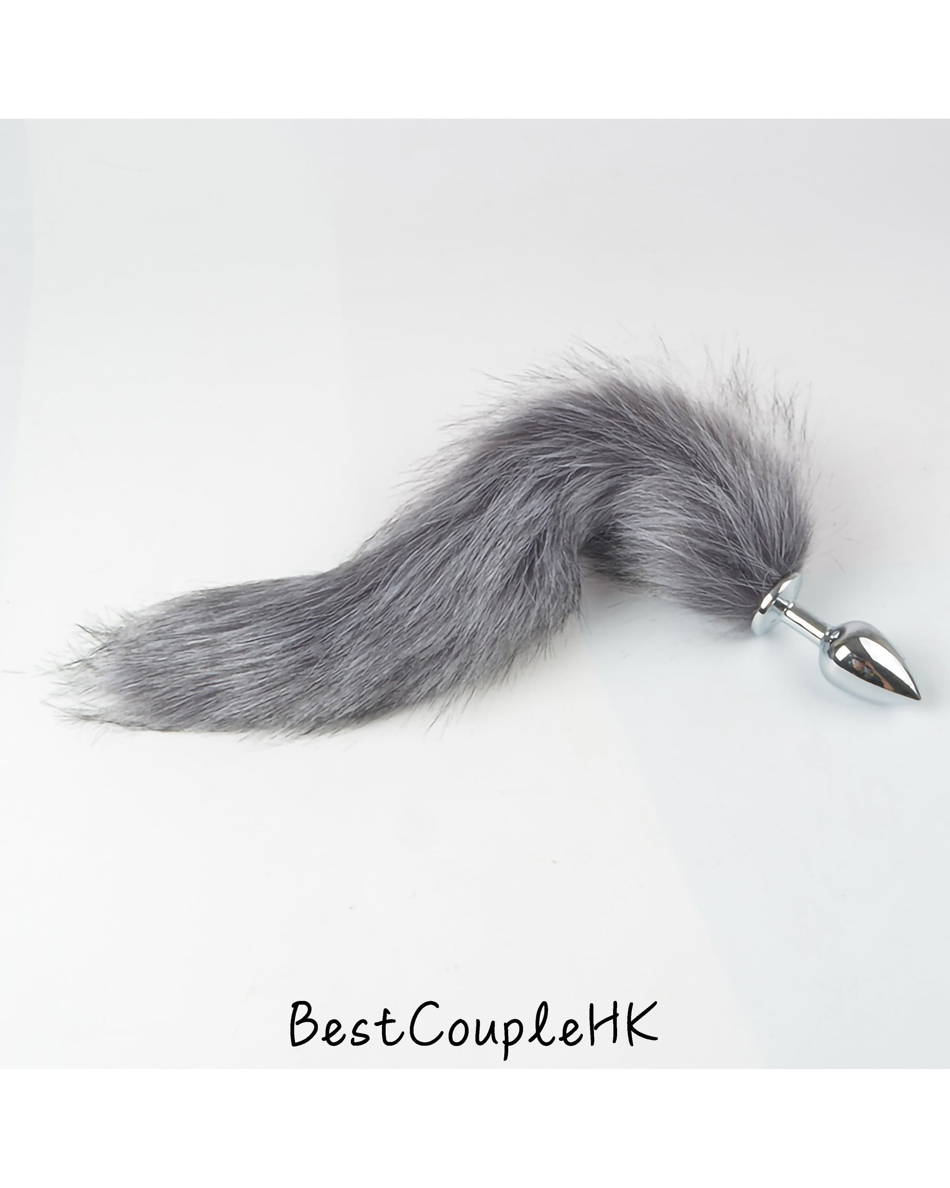 情趣玩具 毛毛肛塞尾巴 S0034 紫灰 BestCouple HongKong