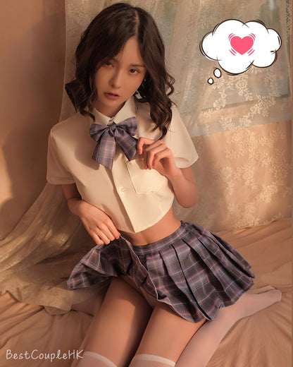 清純學院JK套裝 （紫） - 情趣內衣 BestCouple HongKong