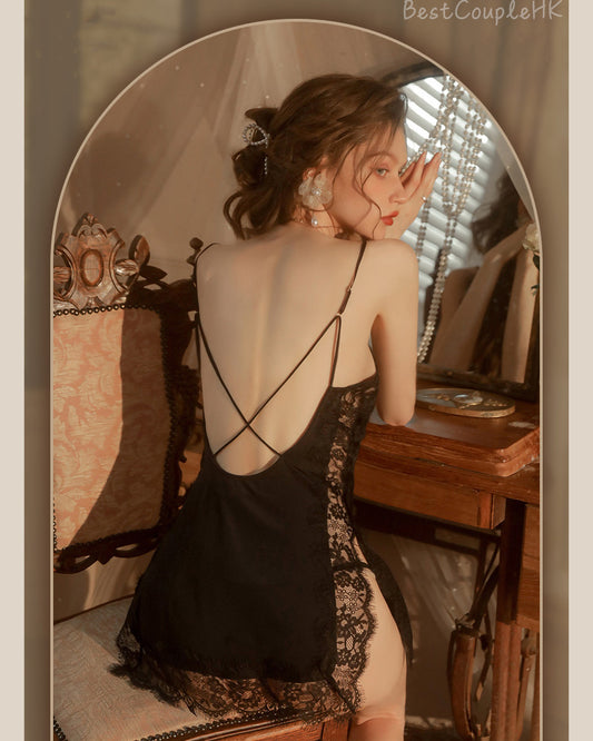 吊帶冰感睡裙套裝 - 情趣內衣 BestCouple HongKong