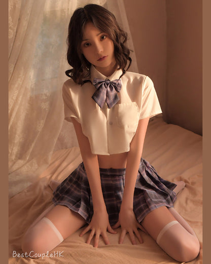 清純學院JK套裝 （紫） - 情趣內衣 BestCouple HongKong